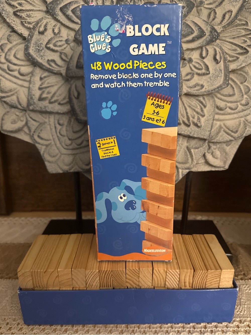 Rare Blue’s Clues Wooden Block Game Great Vintage Condition